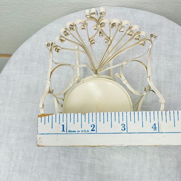 Vintage Miniature Dollhouse Metal Rocking Chair Original Folk Victorian Chair - Picture 10 of 11